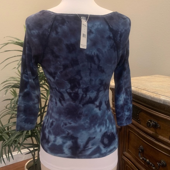 NWT Free People Rory Henley Top Tie Dye Navy M - Picture 10 of 13
